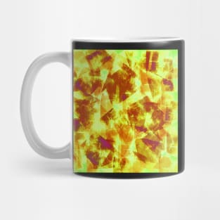 Abstract Swatches in Brown Yellow and Green Mug